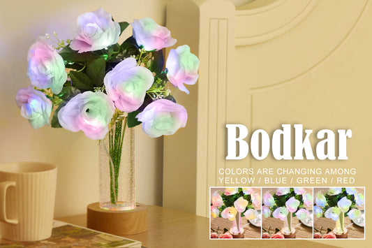 Decorate your house with Bodkar Artificial Rose Flowers LED Lights!